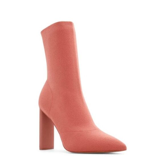 ALDO Women's Tylah Sock Booties - Pink Knit 9 - Picture 6 of 7